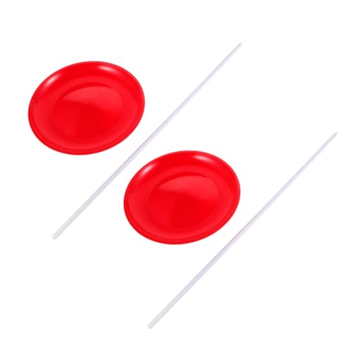 CLISPEED 2 Stück Juggling Spinning Plates mit Balance Sticks für Zirkusshow Bühnenrequisiten Bunte Jonglierplatten für Akrobatik Geeignet für Profis und Anfänger zur Übung und Aufführung von CLISPEED
