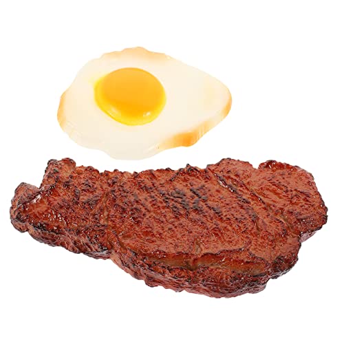 CLISPEED 2 Stück Künstliches Steak und Spiegelei Modell Realistisches Fake Food für Restaurantdekoration Fotografie und Hochwertige Nachbildung von Gebratenem Steak und Spiegelei CLISPEED 2 Stück Künstliches Steak und Spiegelei Modell Realistisches Fake Food für Restaurantdekoration Fotografie und Hochwertige Nachbildung von Gebratenem Steak und Spiegelei von CLISPEED