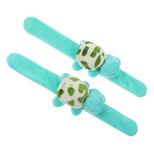 CLISPEED 2 Stück Kuscheltier Snap Armband mit Plüsch Schildkröte Langlebiges Bequemes Schnapparmband für Tier Mottopartys Halloween Geschenke Geburtstagsfeiern Leicht und Kompakt von CLISPEED