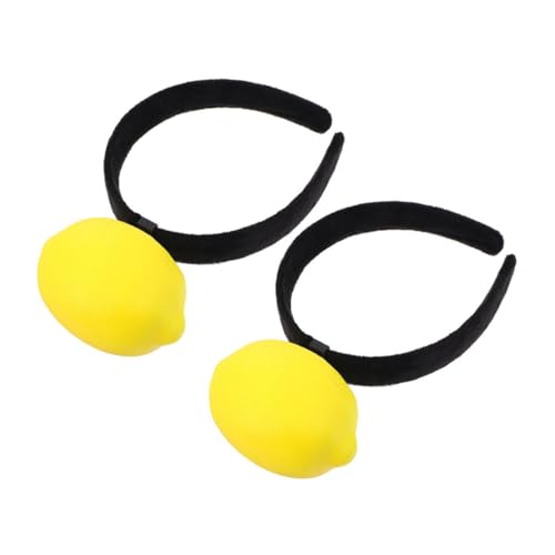 CLISPEED 2 Stück Lustige Zitronen haarreifen Plüsch Obst Haarreif Kostüm accessoire für Partys Geburtstage Hochzeiten Weiches Realistisches Design Bequemes Auffälliges Party headwear von CLISPEED