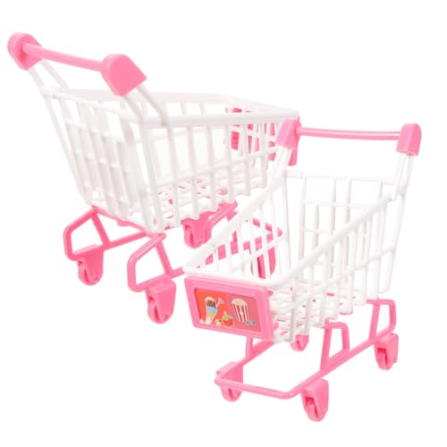 CLISPEED 2 Stück Mini Einkaufswagen für Kleinkinder Rosa Simulation Einkaufswagen für Rollenspiele für Jahren Fördert die Eltern Junge Mädchen Interaktion CLISPEED 2 Stück Mini Einkaufswagen für Kleinkinder Rosa Simulation Einkaufswagen für Rollenspiele für Jahren Fördert die Eltern Junge Mädchen Interaktion von CLISPEED