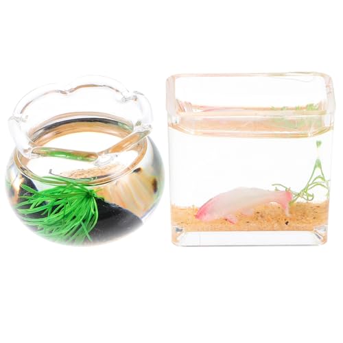 CLISPEED 2 Stück Mini Koi Tank Aus Glas Künstliches Mini Puppenhaus Zubehör Dekoration Miniatur Fischtank Miniaturen Kleine Fische Winziges Fischtank Zubehör Zufällige Farbe CLISPEED 2 Stück Mini Koi Tank Aus Glas Künstliches Mini Puppenhaus Zubehör Dekoration Miniatur Fischtank Miniaturen Kleine Fische Winziges Fischtank Zubehör Zufällige Farbe von CLISPEED