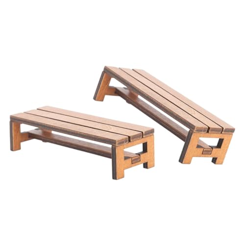 CLISPEED 2 Stück Miniatur Holzbank Detailreiche Puppenhaus Möbel Naturgetreues Design Vielseitige Dekoration für Wohn und Schlafzimmer Robuste Handgefertigte Miniatur Sitzbank CLISPEED 2 Stück Miniatur Holzbank Detailreiche Puppenhaus Möbel Naturgetreues Design Vielseitige Dekoration für Wohn und Schlafzimmer Robuste Handgefertigte Miniatur Sitzbank von CLISPEED