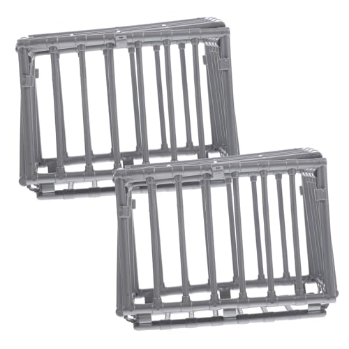 CLISPEED 2 Stück Miniatur Käfig Modell aus Kunststoff Teiliges Vielseitig Einsetzbar als DIY und Dekoration Robustes Material für Kleine Figuren und Tiermodelle Feine Verarbeitung für von CLISPEED