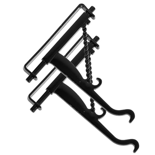 CLISPEED 2 Stück Miniatur Metallhaken Stabile Pflanzenhänger für Puppenhaus Schwarz Robuste Mini Halterungen zum Aufhängen von Mini Pflanzen und Lichtern für Weihnachtsdeko und Tiny House von CLISPEED