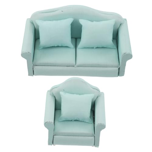 CLISPEED 2 Stück Miniatur Puppenhaus Sofa mit Kissen Teiliges Wohnzimmer Möbel Stoffbezogenes Holzsofa in Realistische Polsterung DIY Zubehör für Puppenhaus Wohnzimmer Dekoration CLISPEED 2 Stück Miniatur Puppenhaus Sofa mit Kissen Teiliges Wohnzimmer Möbel Stoffbezogenes Holzsofa in Realistische Polsterung DIY Zubehör für Puppenhaus Wohnzimmer Dekoration von CLISPEED