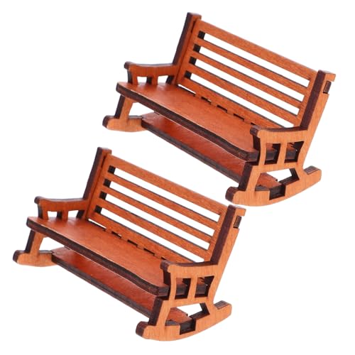 CLISPEED 2 Stück Miniatur Schaukelstuhl aus Holz Vintage Gartenmöbel Modell Puppenhaus Dekoration Handgefertigtes DIY Möbel Ornament für Fairy Garden Detailreich und Kompakt CLISPEED 2 Stück Miniatur Schaukelstuhl aus Holz Vintage Gartenmöbel Modell Puppenhaus Dekoration Handgefertigtes DIY Möbel Ornament für Fairy Garden Detailreich und Kompakt von CLISPEED