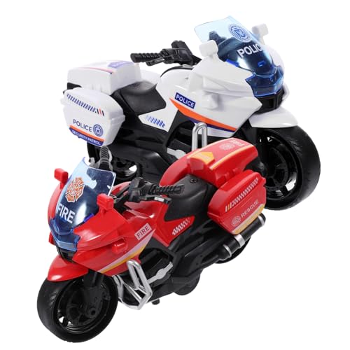 CLISPEED 2 Stück Motorräder Rückziehspielzeug Autos für Jungen Transportable und Leicht aus Hochwertigem Kunststoff für Kleinkinder und Gemeinsame Spiele Zuhause von CLISPEED