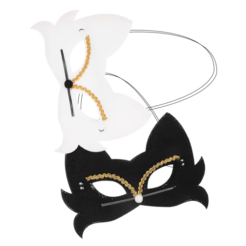 CLISPEED 2 Stück Niedliche Katzenmasken aus Samt in Schwarz und Weiß Leichte Tiermasken für Halloween und Kostümpartys Vielseitig für Erwachsene Dekorative Tieraugenbedeckung für CLISPEED 2 Stück Niedliche Katzenmasken aus Samt in Schwarz und Weiß Leichte Tiermasken für Halloween und Kostümpartys Vielseitig für Erwachsene Dekorative Tieraugenbedeckung für von CLISPEED