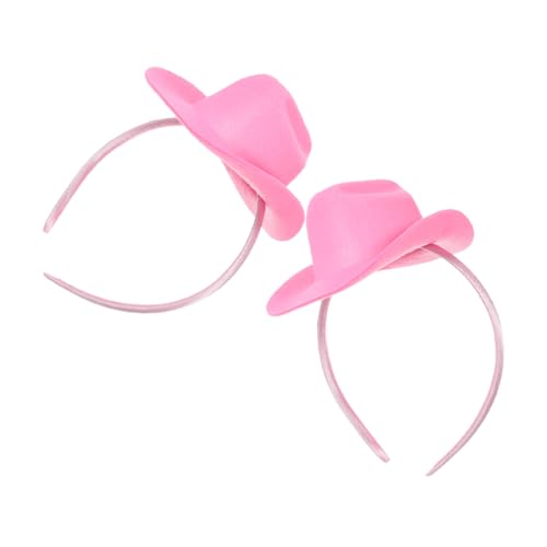CLISPEED 2 Stück Pinkes Cowgirl Haarreif Western Mini Cowboy Hüte Stabiles Material Bequemer Sitz Modisches Party Accessoire für Damen für Geburtstagsfeiern und Kostümveranstaltungen CLISPEED 2 Stück Pinkes Cowgirl Haarreif Western Mini Cowboy Hüte Stabiles Material Bequemer Sitz Modisches Party Accessoire für Damen für Geburtstagsfeiern und Kostümveranstaltungen von CLISPEED