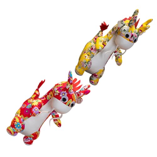 CLISPEED 2 Stück Plüsch Drache Teilig Chinesischer Stil Glücksbringer Neujahrsdeko Rot Gelb Kuscheltier Stofftier Lunar Year Decorations CLISPEED 2 Stück Plüsch Drache Teilig Chinesischer Stil Glücksbringer Neujahrsdeko Rot Gelb Kuscheltier Stofftier Lunar Year Decorations von CLISPEED