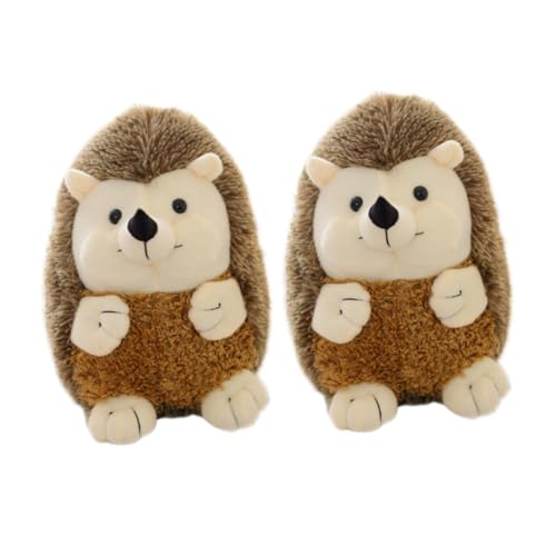 CLISPEED 2 Stück Plüsch Igel Kuscheltier Weiches Cartoon Stofftier als für Mädchen Niedliches Deko Plüschtier für Wohnzimmer Schlafzimmer Büro und Auto von CLISPEED