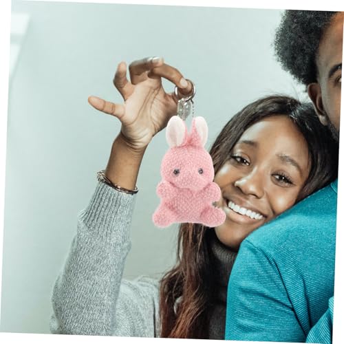 CLISPEED 2 Stück Plüsch Kaninchen Schlüsselanhänger Niedlicher Kuscheltier Anhänger für Tasche Rucksack Dekorativer Beutelanhänger Farblich Sortiert Perfektes für Freundin Zufällige Farbe von CLISPEED