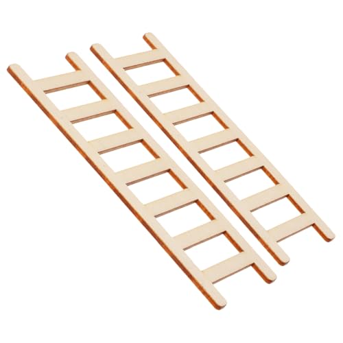 CLISPEED 2 Stück Puppenhaus Leitertür Kit Zimmer Puppenhaus Künstliches Holzdekor Layout Requisiten Für Mini Spielzeughaus Das Leitern Tablett Simulation Mini von CLISPEED