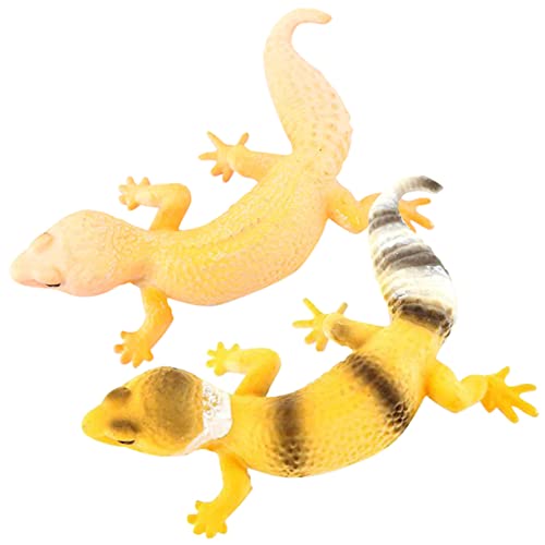 CLISPEED 2 Stück Realistische Eidechsen Figuren Künstliche Lizard Modell für Kreative Spiele Lebensechte Tierornamente zur Dekoration von Balkon Garten und Kinderzimmer von CLISPEED
