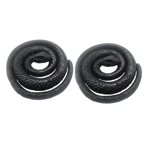 CLISPEED 2 Stück Realistische Schwarze Elastische Schlangenspielzeuge Flexible Halloween Deko Täuschend Echte Gummischlangen Modelle für Party und Lernzwecke CLISPEED 2 Stück Realistische Schwarze Elastische Schlangenspielzeuge Flexible Halloween Deko Täuschend Echte Gummischlangen Modelle für Party und Lernzwecke von CLISPEED