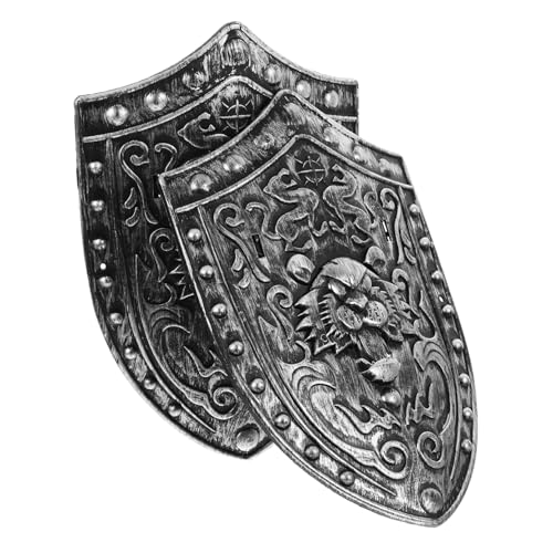 CLISPEED 2 Stück Ritter Schild für Realistisches Design für Halloween Cosplay und Mittelalter Rollenspiele für Jungen und Kreative Spielabenteuer von CLISPEED