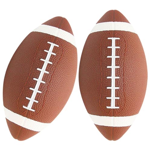 CLISPEED 2 Stück Rugbybälle Outdoor Training Ball für Rugby Übungen und Teamspiele Fördert Wurfgenauigkeit und Armstärke von CLISPEED