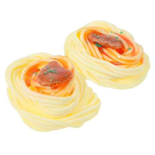 CLISPEED 2 Stück Simulation Lebensmittel Modell für Party Dekoration und Requisiten Täuschendes Rindfleisch Pasta für Restaurant und Küche von CLISPEED