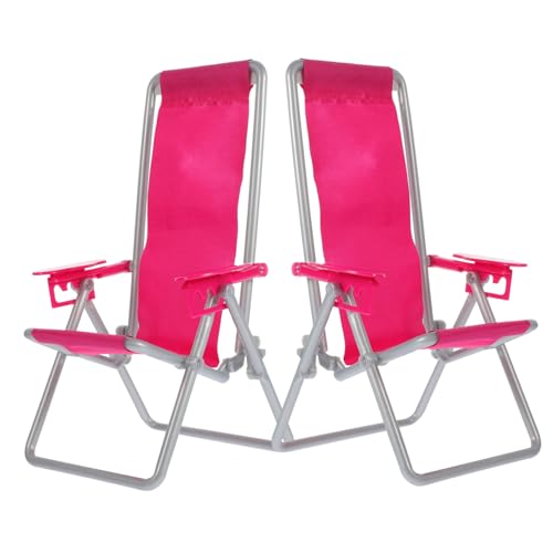 CLISPEED 2 Stück Simulation Strandkorb Mini Strandkorb Für Tragbar Erwachsene Klein Falten Überdimensioniert Accessoires Und Möbel Zubehör Liege Strand Klappstuhl Strandstuhl Rot von CLISPEED