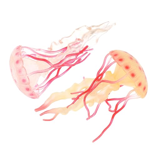CLISPEED 2 Stück Simuliertes Quallenmodell aus Langlebigem Kunststoff Realistische Meeresbewohner Figur Pädagogisches für Vorschulkinder Dekoratives Lernspielzeug für Kinderzimmer von CLISPEED