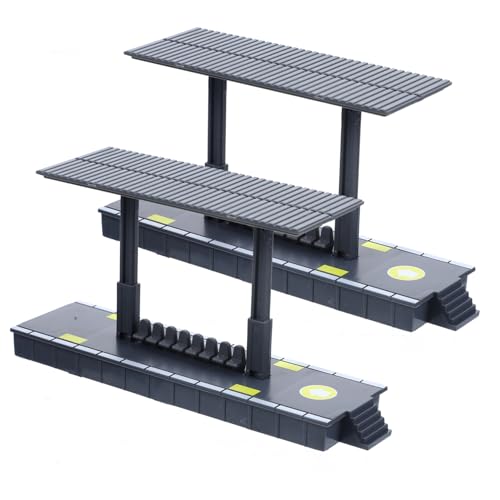 CLISPEED 2 Stück Teiliges Bahnsteig Modell aus Robustem Kunststoff Realistisches DIY Zugstationszubehör Kindgerechtes Simulation Kreativität und Handwerklichem Geschick von CLISPEED