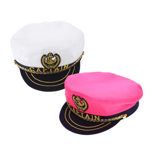 CLISPEED 2 Stück Teiliges Captain Matrosen Mütze in Weiß und Unisex Kapitänsmütze für Herren und Damen Langlebige Cosplay Hüte für Karneval Party Reise und Maskerade CLISPEED 2 Stück Teiliges Captain Matrosen Mütze in Weiß und Unisex Kapitänsmütze für Herren und Damen Langlebige Cosplay Hüte für Karneval Party Reise und Maskerade von CLISPEED
