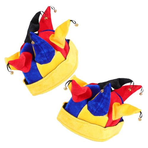 CLISPEED 2 Stück Teiliges Clown Glockenhut Eckiger Faschingshut aus Weichem Lustige Karneval Kopfbedeckung für Erwachsene für Halloween Kostüm und Cosplay Partys CLISPEED 2 Stück Teiliges Clown Glockenhut Eckiger Faschingshut aus Weichem Lustige Karneval Kopfbedeckung für Erwachsene für Halloween Kostüm und Cosplay Partys von CLISPEED