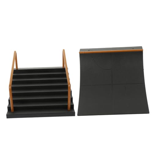 CLISPEED 2 Stück Teiliges Finger Skateboard Rampen Skatepark Zubehör für Fingerkoordination Training Skatepark Requisiten Geeignet für Jungen Mädchen von CLISPEED