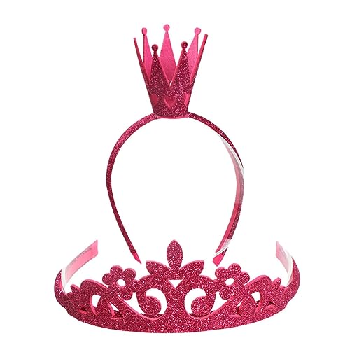 CLISPEED 2 Stück Teiliges Glitzer Diadem Haarreif Rutschfeste Party Haarschmuck für Mädchen Leichte Prinzessin Tiara für Geburtstag Auffällige Performance und Verkleidung von CLISPEED