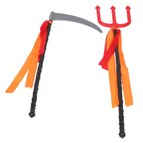 CLISPEED 2 Stück Teiliges Halloween Teufelstrident und Graue Sense-attrappe aus Robustem Kunststoff Leichtes Kostümzubehör für Erwachsene für Halloween-Partys und Rollenspiele CLISPEED 2 Stück Teiliges Halloween Teufelstrident und Graue Sense-attrappe aus Robustem Kunststoff Leichtes Kostümzubehör für Erwachsene für Halloween-Partys und Rollenspiele von CLISPEED