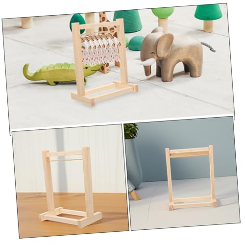 CLISPEED 2 Stück Teiliges Holz Puppenkleiderständer Miniatur Kleiderregal für Puppenhaus Vielseitig Einsetzbar für Unterschiedliche Puppenkleider Einfache Montage Praktisches Zubehör für von CLISPEED
