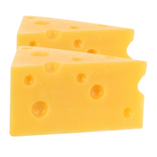 CLISPEED 2 Stück Teiliges Künstliches Käsemodell Dreieckige Simulation Realistische Dessert Attrappe für Wohnkultur und Fotografie Dekoration CLISPEED 2 Stück Teiliges Künstliches Käsemodell Dreieckige Simulation Realistische Dessert Attrappe für Wohnkultur und Fotografie Dekoration von CLISPEED