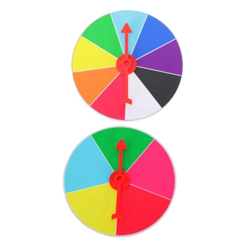 CLISPEED 2 Stück Teiliges Lotterierad Drehbares Gewinnrad Partyspiel DIY Preisspiel Kindergeburtstag Zubehör für Feierlichkeiten und Unterricht von CLISPEED