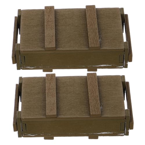 CLISPEED 2 Stück Teiliges Maßstab Scene Organizer Case Handwerkskunst Miniatur Sandtisch Aufbewahrungsbox Für Puppenhaus Szenenlayout Realistisches Militärisches Zubehör Modell von CLISPEED