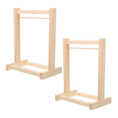 CLISPEED 2 Stück Teiliges Mini Holz Kleiderständer Kompakter Puppenkleider Organizer Sicherer Kinderfreundlicher Kleiderhalter für Puppenhaus Möbel Zubehör Funktional und Leicht zu CLISPEED 2 Stück Teiliges Mini Holz Kleiderständer Kompakter Puppenkleider Organizer Sicherer Kinderfreundlicher Kleiderhalter für Puppenhaus Möbel Zubehör Funktional und Leicht zu von CLISPEED