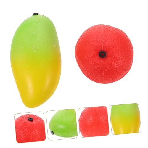 CLISPEED 2 Stück Teiliges Obst Shaker Mango und Orange Leichtes Rhythmisches Handspielzeug Motorik Konzentration und Musikalischem Interesse für Kindergarten und Zuhause von CLISPEED