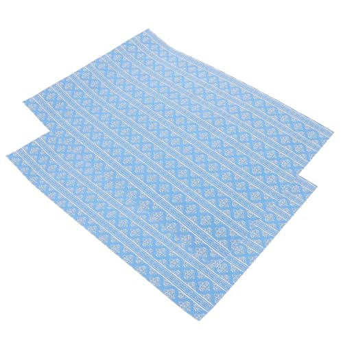 CLISPEED 2 Stück Teiliges Puppenhaus Dekorationsset Mini Tapeten Sticker aus Papier Selbstklebend Langlebig für Wand Boden Decke Geeignet Einfache Anwendung Realistisches Design von CLISPEED