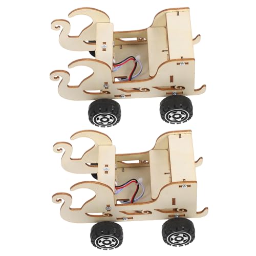 CLISPEED 2 Stück Teiliges Stem für DIY Holzmodell Auto mit Präzisem Sprachsensor Interaktives Engineering für Wissenschaft Flexible Nutzung Drinnen und Draußen von CLISPEED