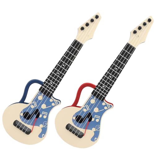 CLISPEED 2 Stück Teiliges Ukulele aus Robustem Kunststoff und Nylon Realistisch Gestaltete Musikinstrumente für Kleinkinder Sicher und Handfreundlich Fördert Musikalische Früherziehung und von CLISPEED