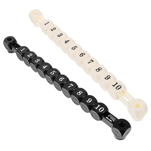 CLISPEED 2 Stück Tischfußball Punktesystem Multifunktionale Scoring Marker für Tischspiele Kompakte und Tragbare Zähler für Fußballtische Schwarz und Weiß von CLISPEED