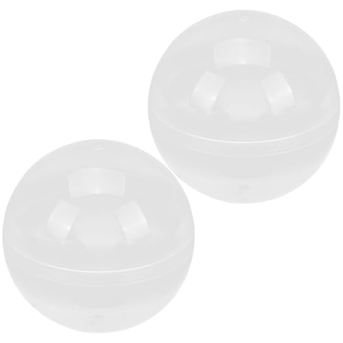 CLISPEED 2 Stück Transparente Befüllbare Eier aus Kunststoff Wiederverwendbare Deko Kugeln für Osterparty Festliche Tischdekoration und Geschenkideen von CLISPEED