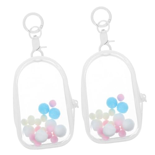 CLISPEED 2 Stück Transparente PVC Aufbewahrungsbeutel mit Reißverschluss und Schlüsselanhänger Tragbare Mini Box für Figuren und Sammlerstücke Staubdichte Tasche für Puppen und Schmuck CLISPEED 2 Stück Transparente PVC Aufbewahrungsbeutel mit Reißverschluss und Schlüsselanhänger Tragbare Mini Box für Figuren und Sammlerstücke Staubdichte Tasche für Puppen und Schmuck von CLISPEED