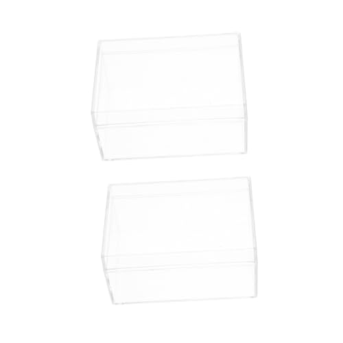 CLISPEED 2 Stück Transparente Spielkarten Box Kleine Aufbewahrungsbox mit Deckel Praktische Organizer für Pokerkarten und Schmuck Kompakte Box zum Schutz und Ordentlichen Verstauen von CLISPEED