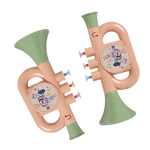 CLISPEED 2 Stück Trompete Wasser Multifunktionales Musikinstrument für Leicht und Tragbar für Lustiges Design Hellrosa von CLISPEED