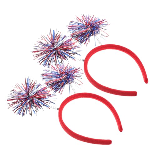 CLISPEED 2 Stück Unabhängigkeitstag Haarreif Patriotic Haarschmuck für Feierlichkeiten Leicht und Komfortabel für Fotos und Partys von CLISPEED