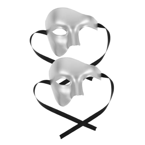 CLISPEED 2 Stück Vintage Halbmaske für Männer Klassische Masquerade Maske für Halloween Cosplay und Partys Komfortable Inspirierte Gestaltung Robuste CLISPEED 2 Stück Vintage Halbmaske für Männer Klassische Masquerade Maske für Halloween Cosplay und Partys Komfortable Inspirierte Gestaltung Robuste von CLISPEED