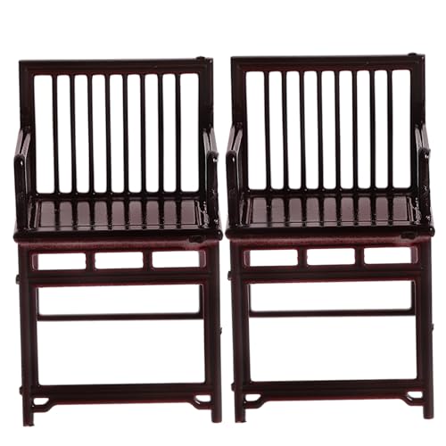 CLISPEED 2 Stück Vintage Modell Puppenhaus Möbel Abs Material Teilig Chinesischer Retro Stil Detailgetreu für Sandtisch Architektur und DIY Puppenhaus Dekoration von CLISPEED