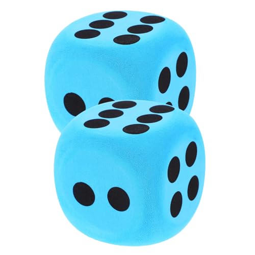 CLISPEED 2 Stück Würfel Spiel Groß Partyzubehör Eva Blau CLISPEED 2 Stück Würfel Spiel Groß Partyzubehör Eva Blau von CLISPEED