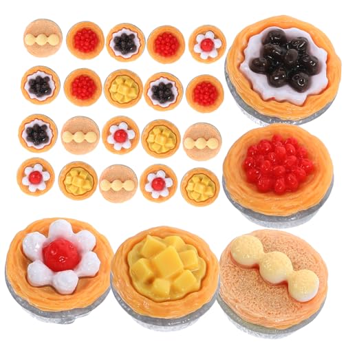 CLISPEED 20 Stck. Fake-Eierkuchen zur Dekoration Dekorative Lebensmittel-Attrappe Lebensmittel-Display Simulierte Eierkuchen Mini Party klein künstliche Nahrung künstlicher Eierkuchen Harz von CLISPEED